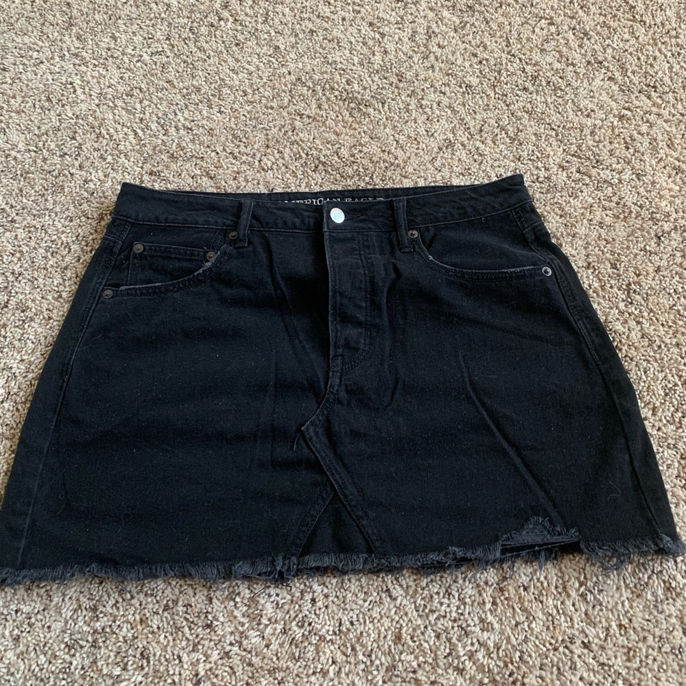 American Eagle Black Jean Skirt